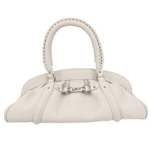 Christian Dior Off-white Leather Handbag 07-RU-1026 115998